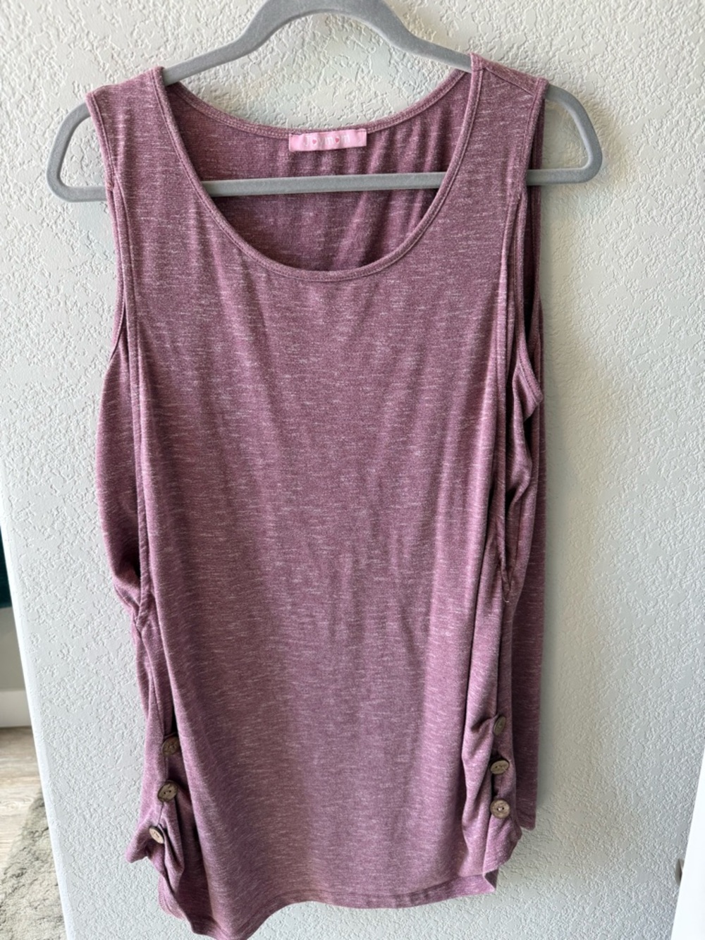 Sleeveless nursing Scoop Neck Women's Top in Dusty Mauve